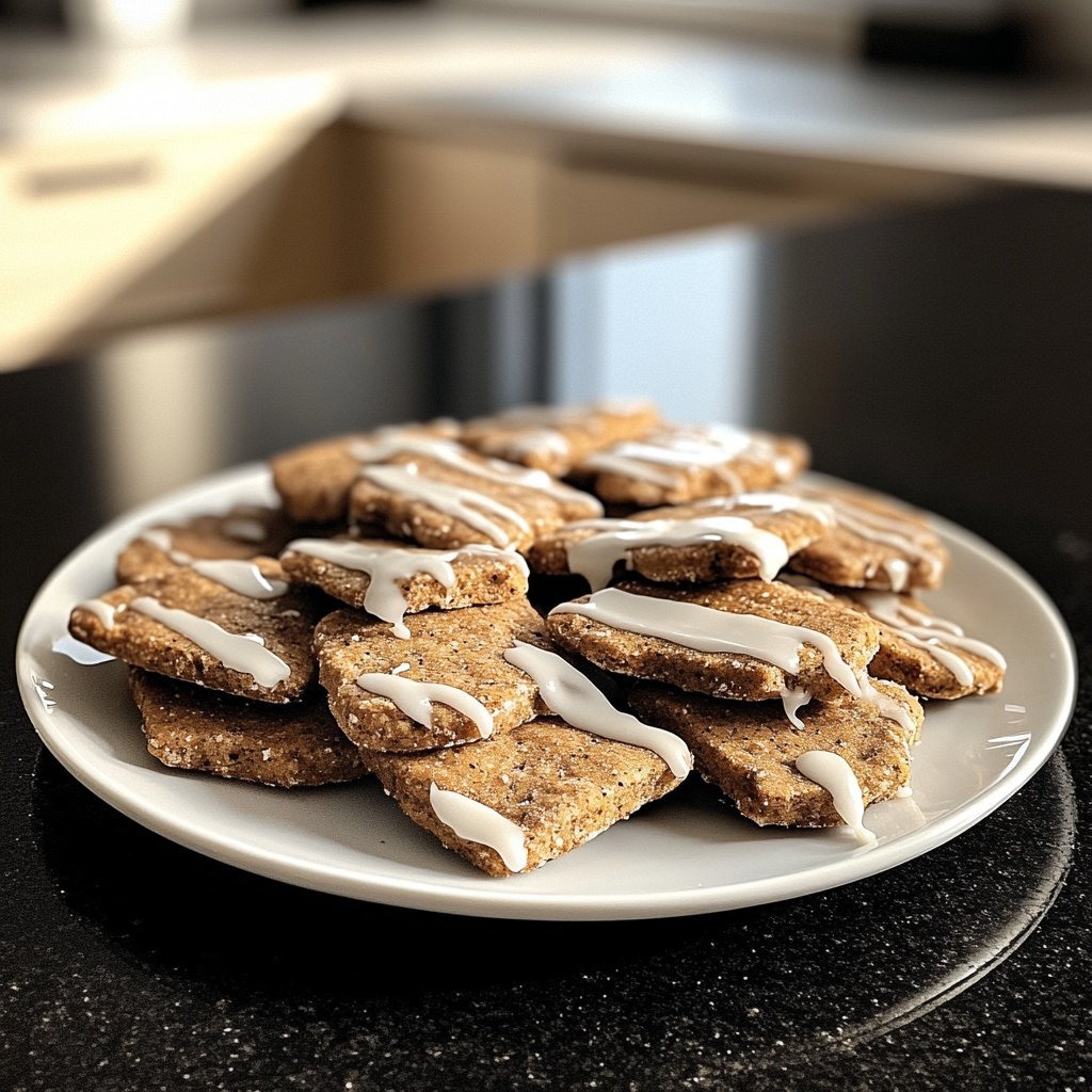 Festliche Zimt-Gewürzplätzchen mit weißer Glasur