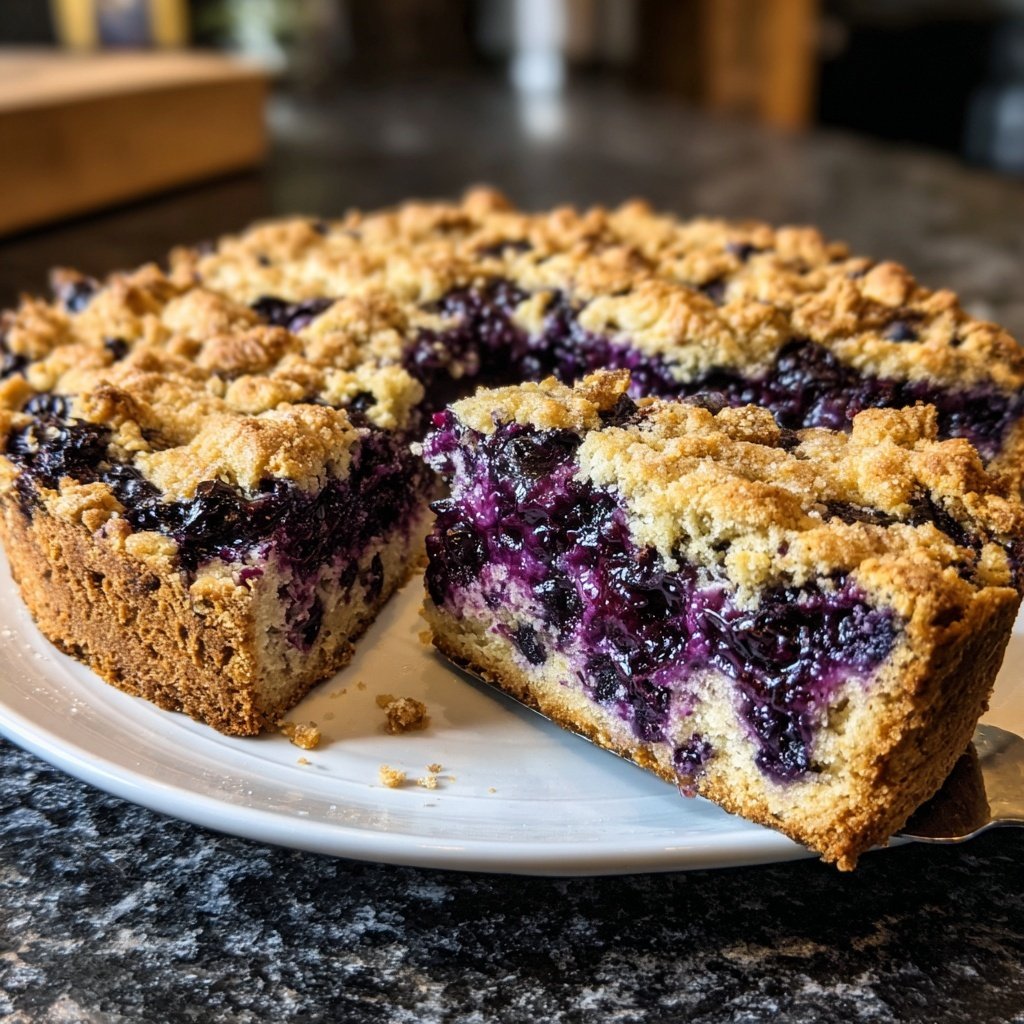 Zitrone Blaubeeren Sauerteig mit Beerenkonfitüre