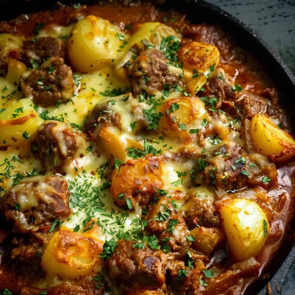 Rosenkohlauflauf mit Hackfleisch und Kartoffeln