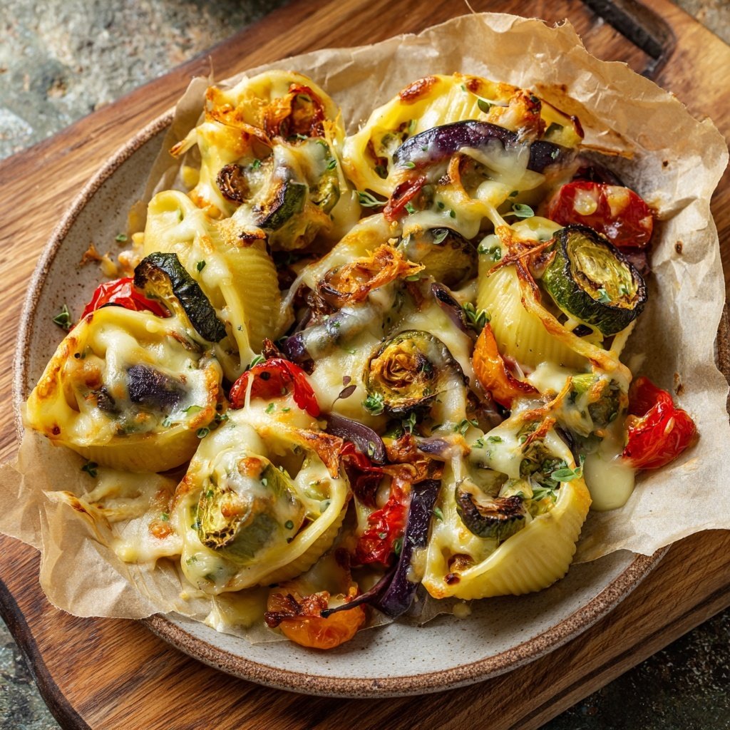 Käse Gemüse Gefüllte Muschelnudeln