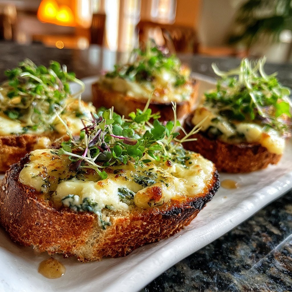 Kräuter Ziegenkäse Crostini Häppchen