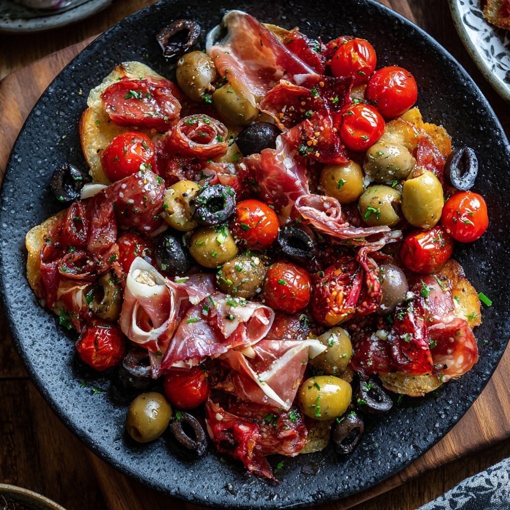 Fingerfood Platten mit Antipasti Auswahl