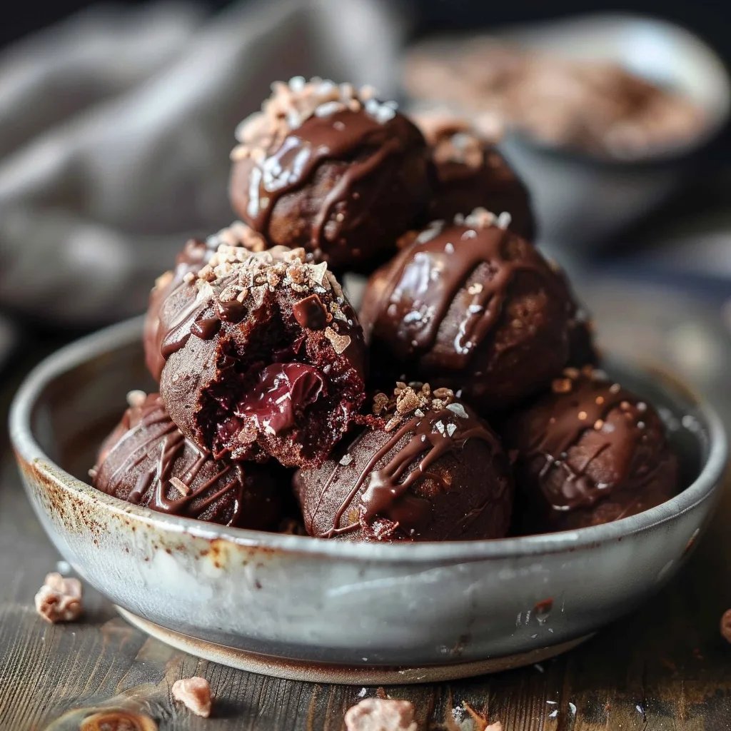 Einfache No-Bake Protein-Bites mit Brownie-Geschmack