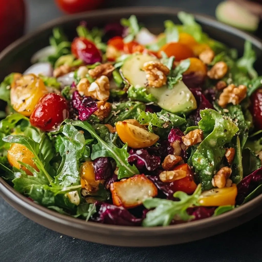 Herbst Salat mit Ahorn-Senf-Dressing