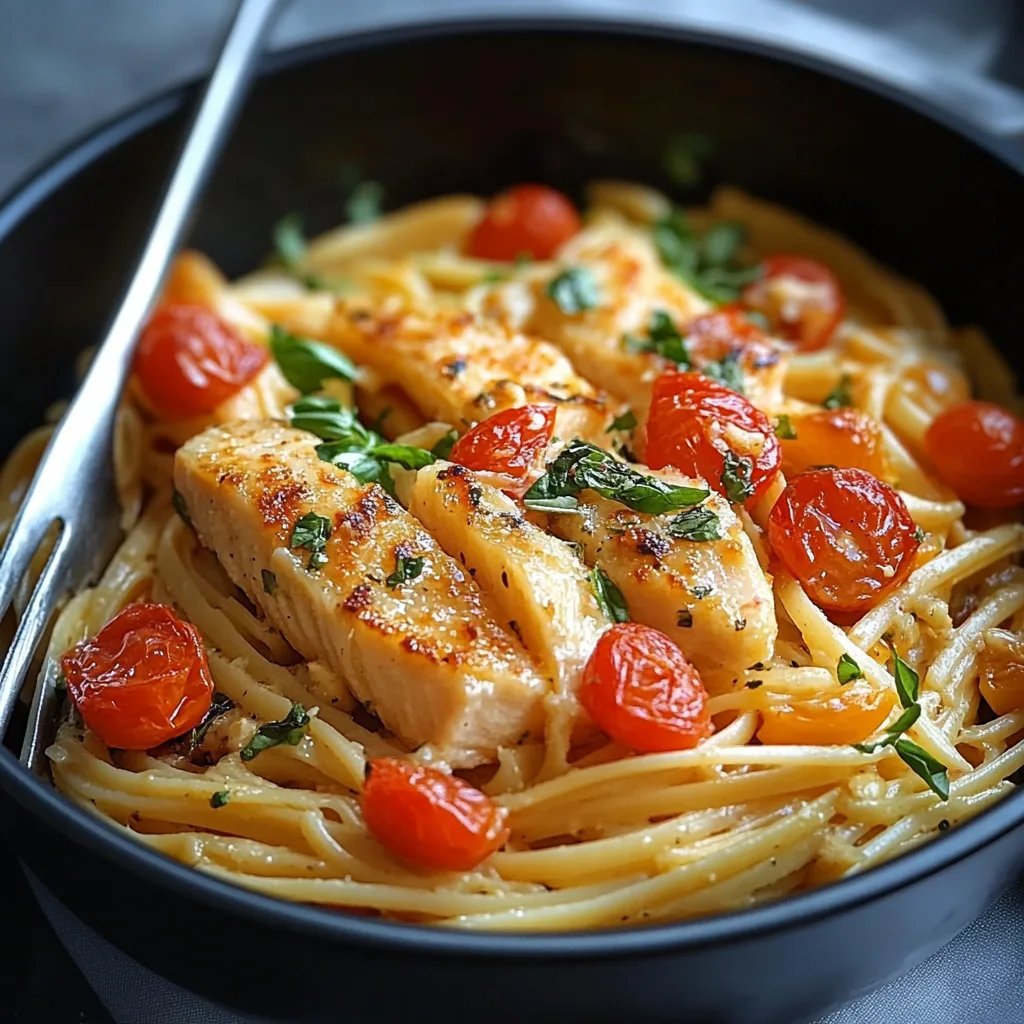 Ofen-Lachs-Pasta mit Tomaten