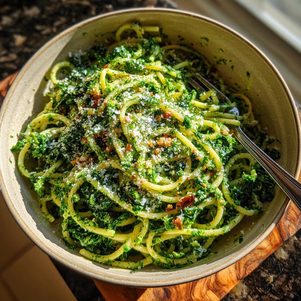 Grünkohl Pesto Pasta