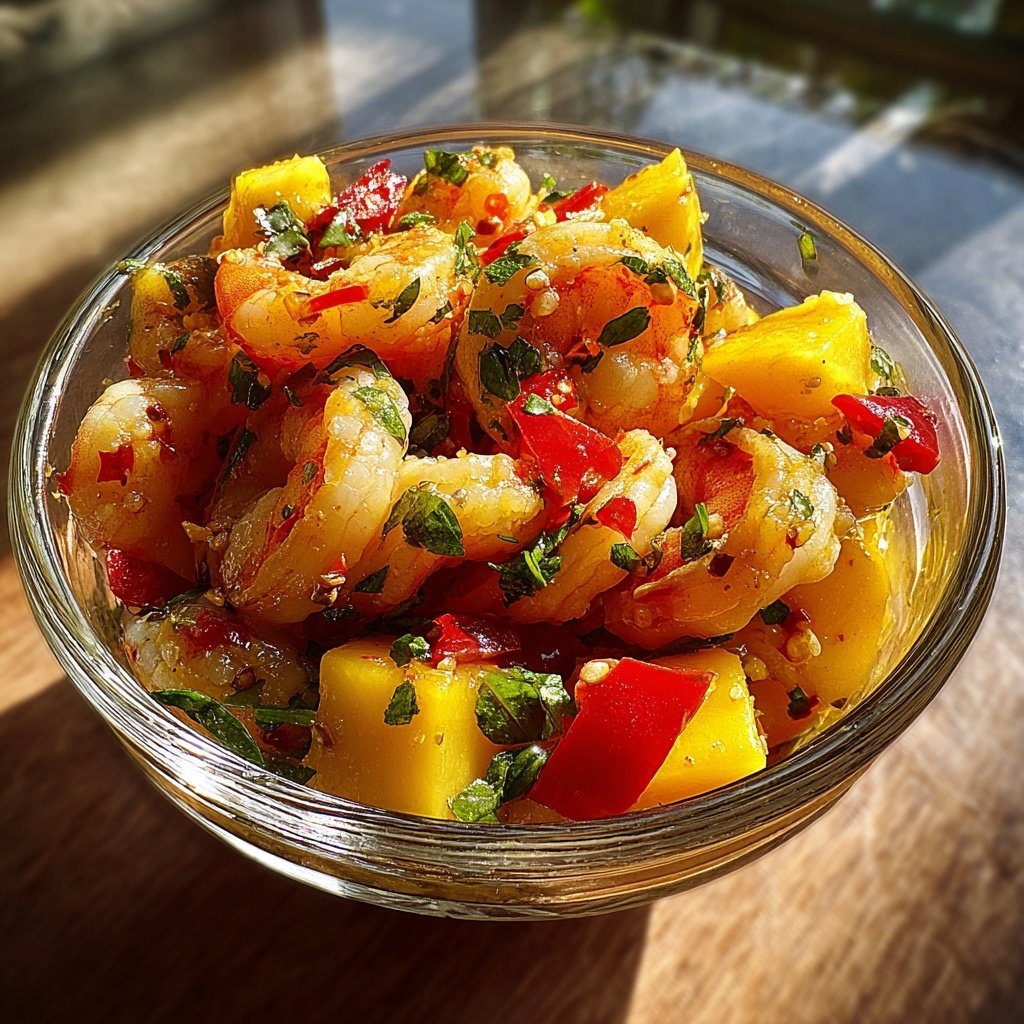 Garnelencocktail mit Mango und Chili