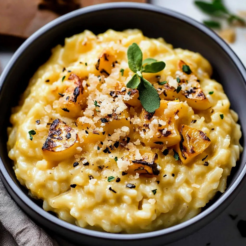 Cremiges Hokkaido Kürbisrisotto