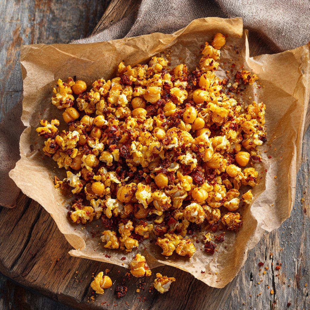 Knusprig geröstete Kichererbsen würzig