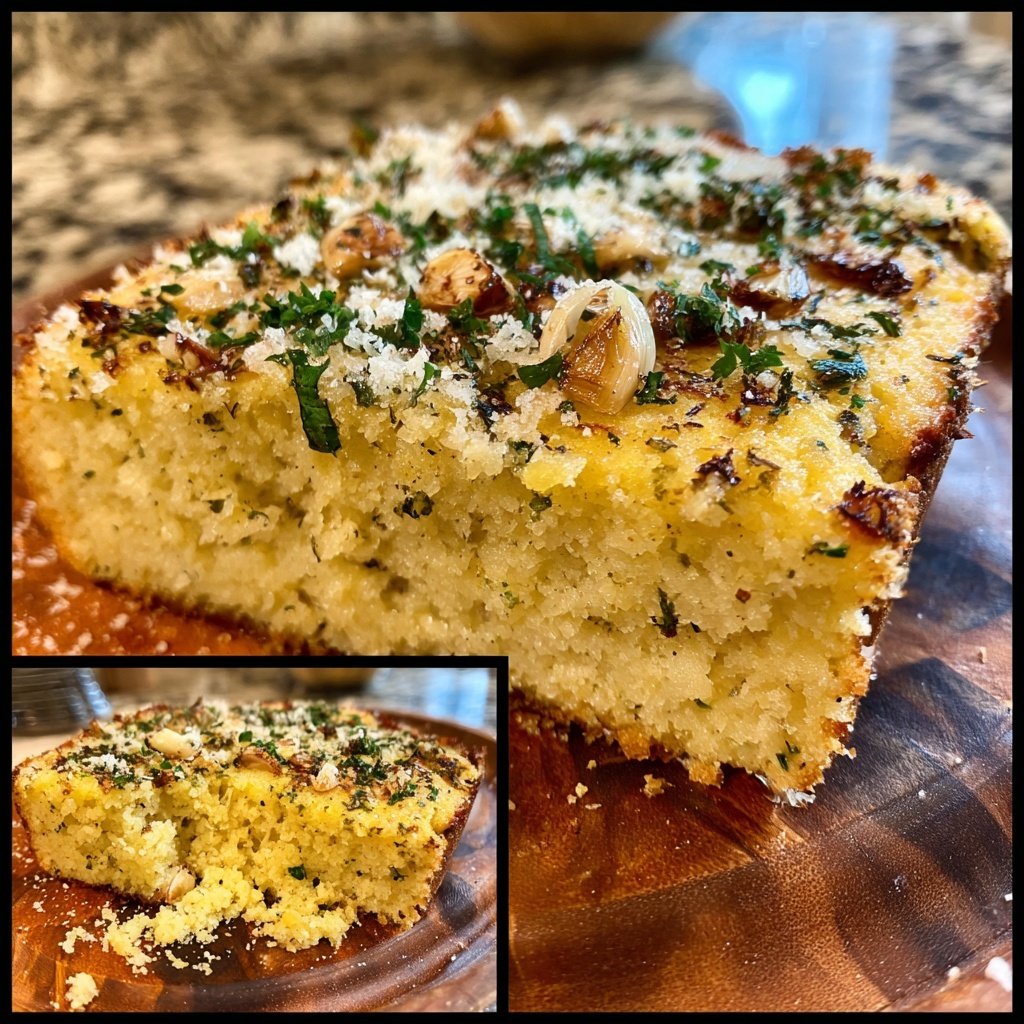 Krosse Knoblauch-Parmesan-Polenta