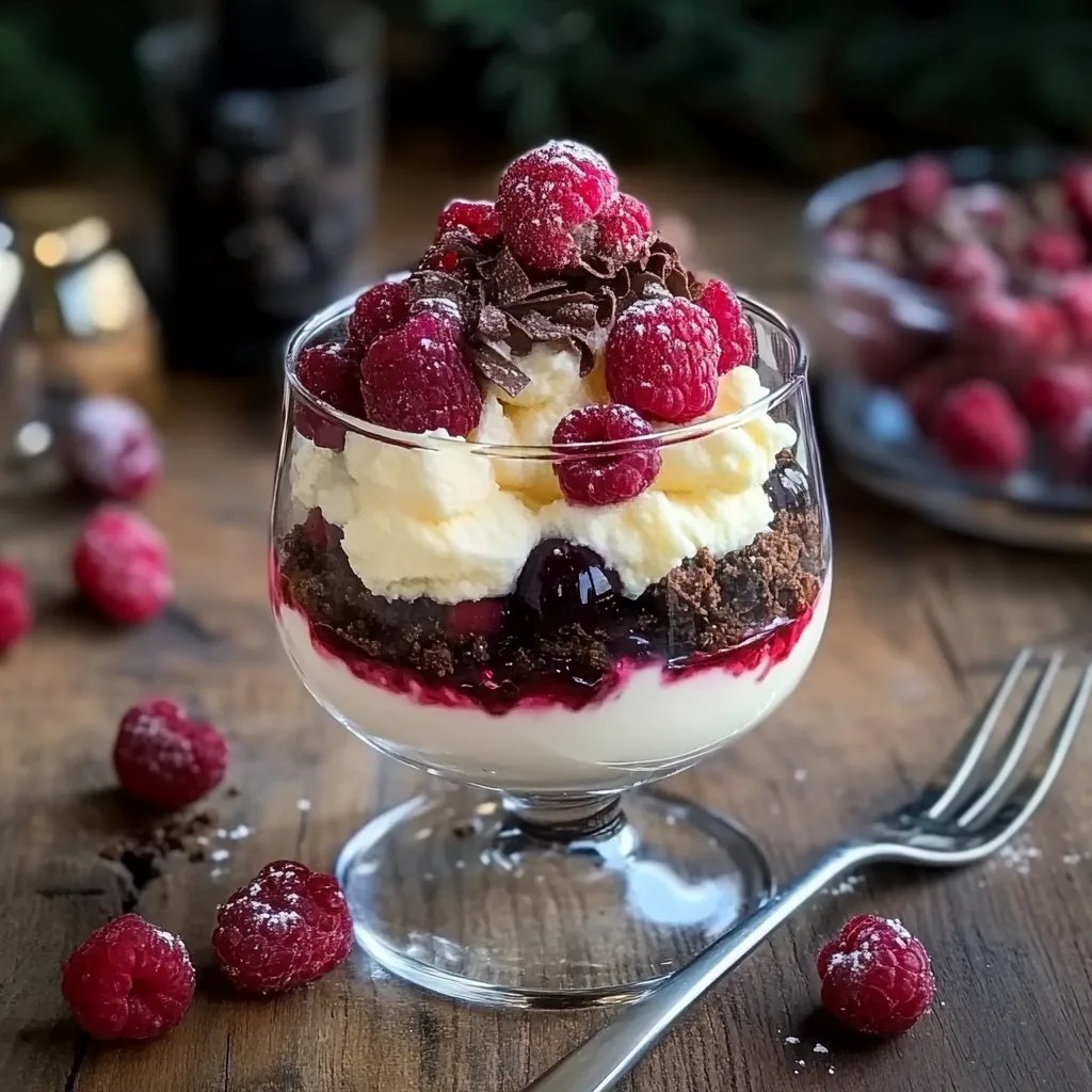 Schwarzwälder Kirsch Dessert im Glas