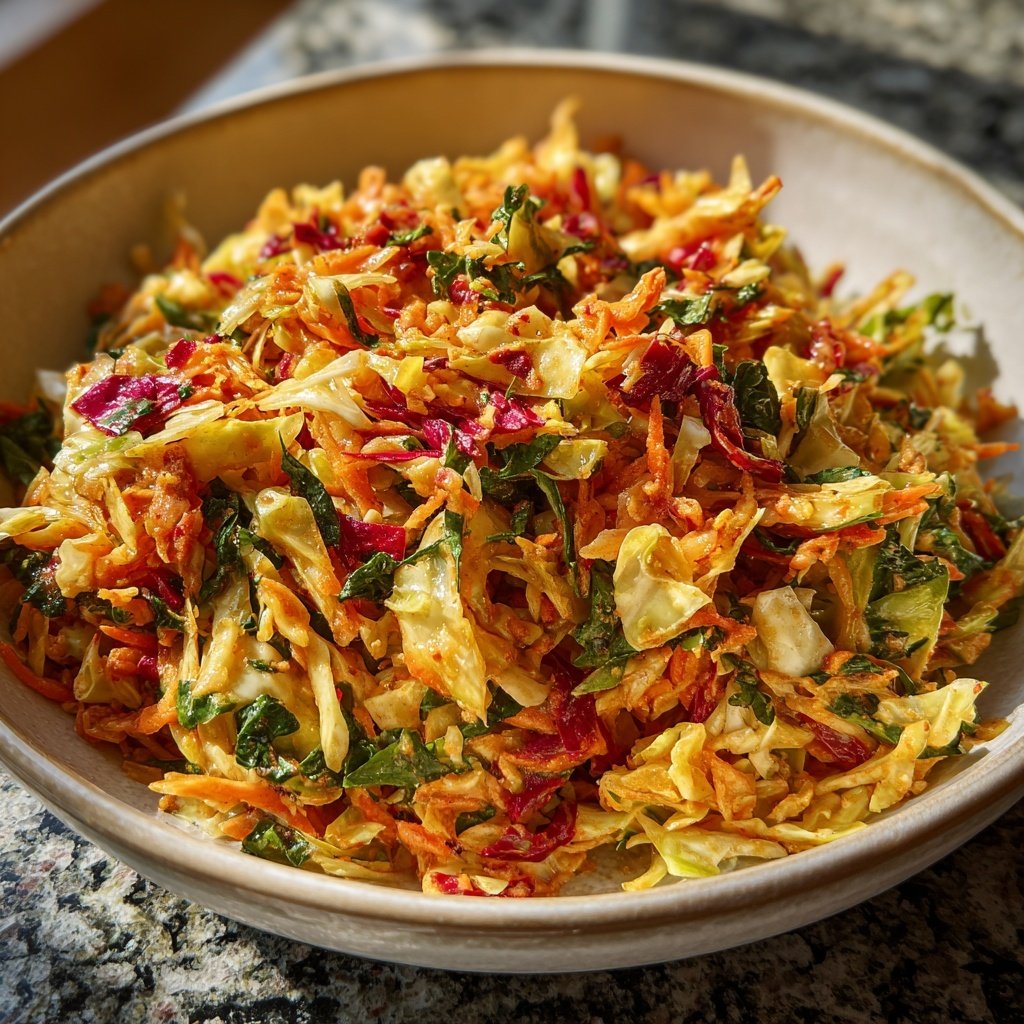 Klassischer Krautsalat mit Gemüse