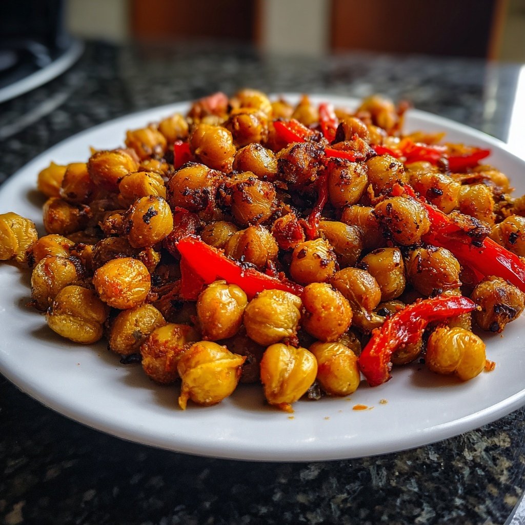 Knusprige Kichererbsen mit Paprika