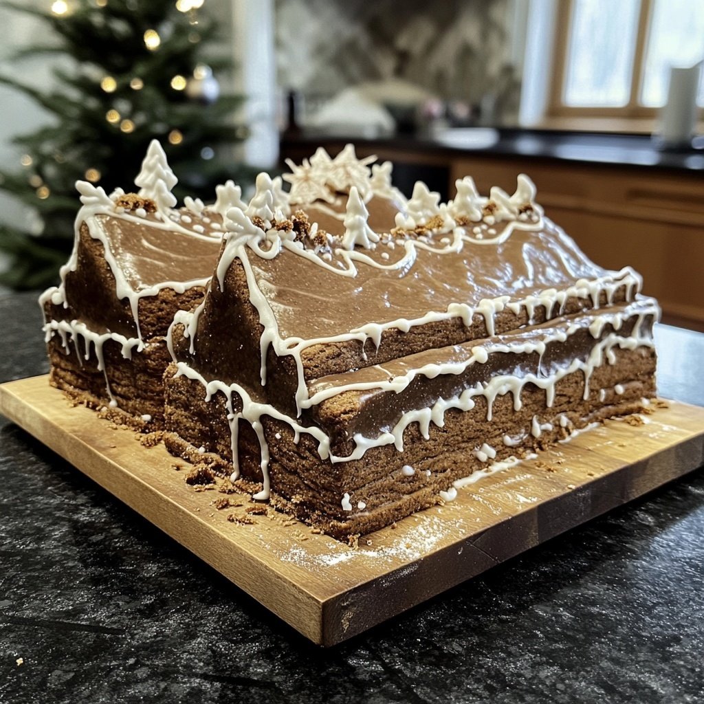 Rezept und Vorlage für Lebkuchenhaus