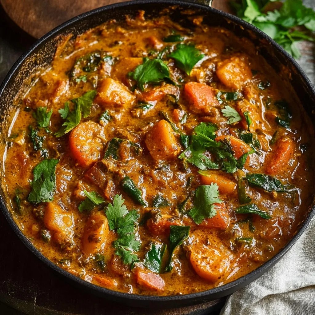 Linseneintopf mit Kürbis