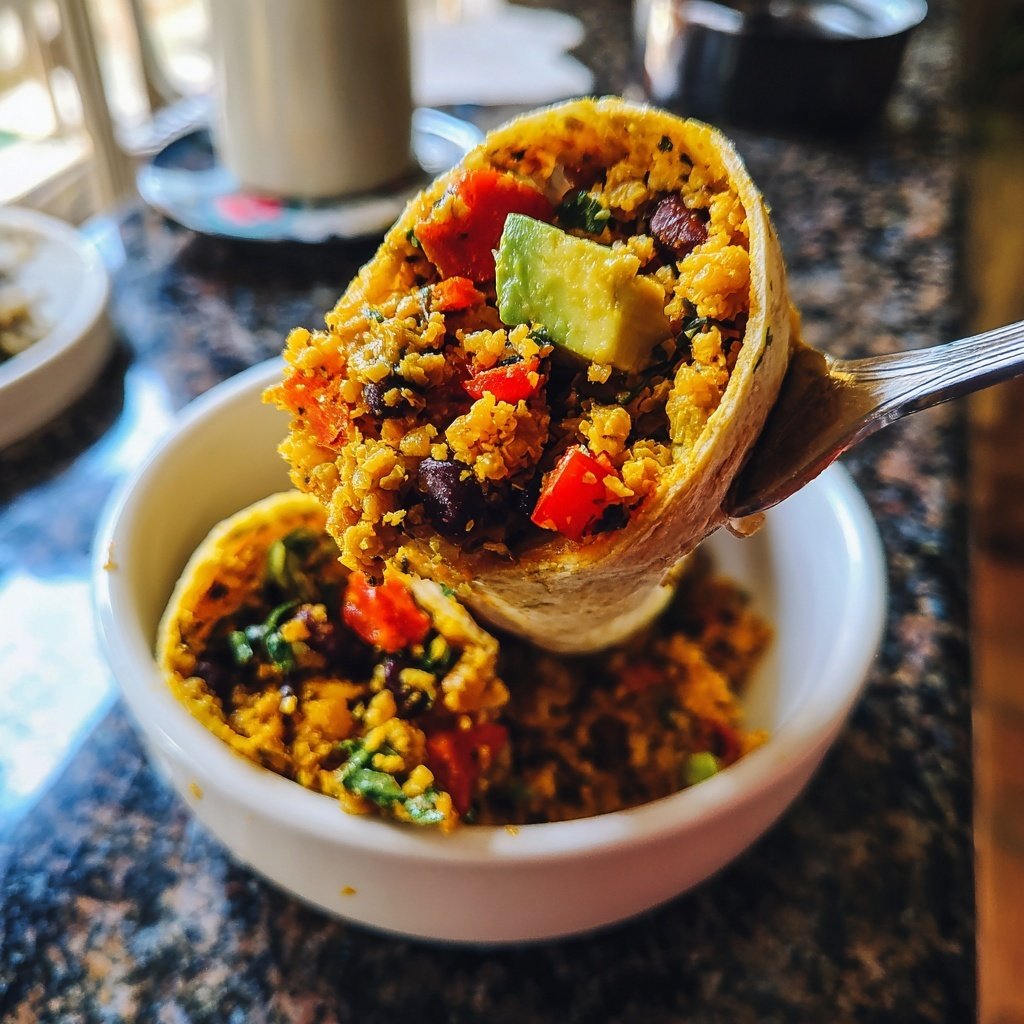 Blumenkohlreis Burrito Schüssel