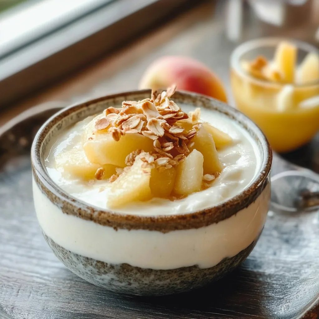 Apfel Vanille Kompott mit Sahne