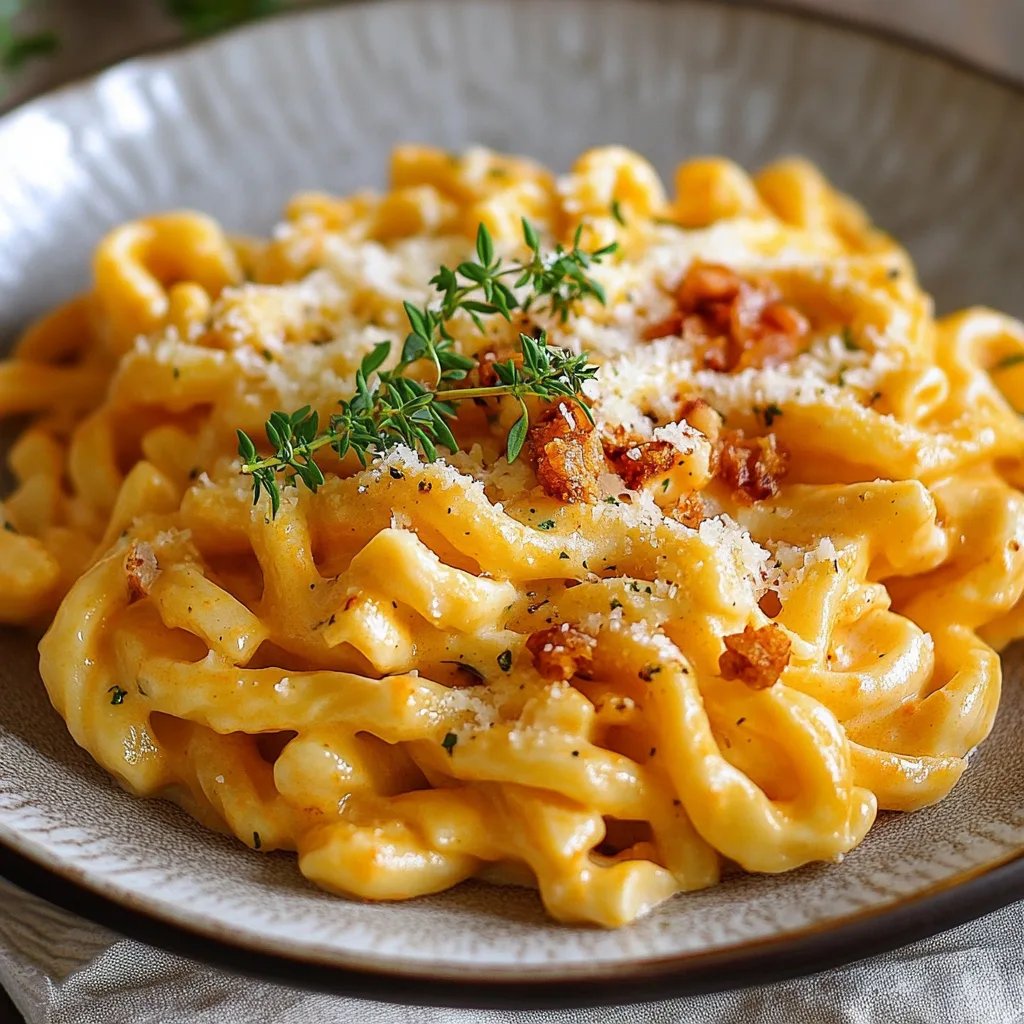 Cremige Nudeln aus Ofengemüse