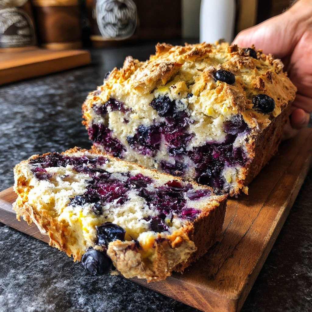 Frühlings Frisch Zitrone Blaubeeren Sauerteig Brot