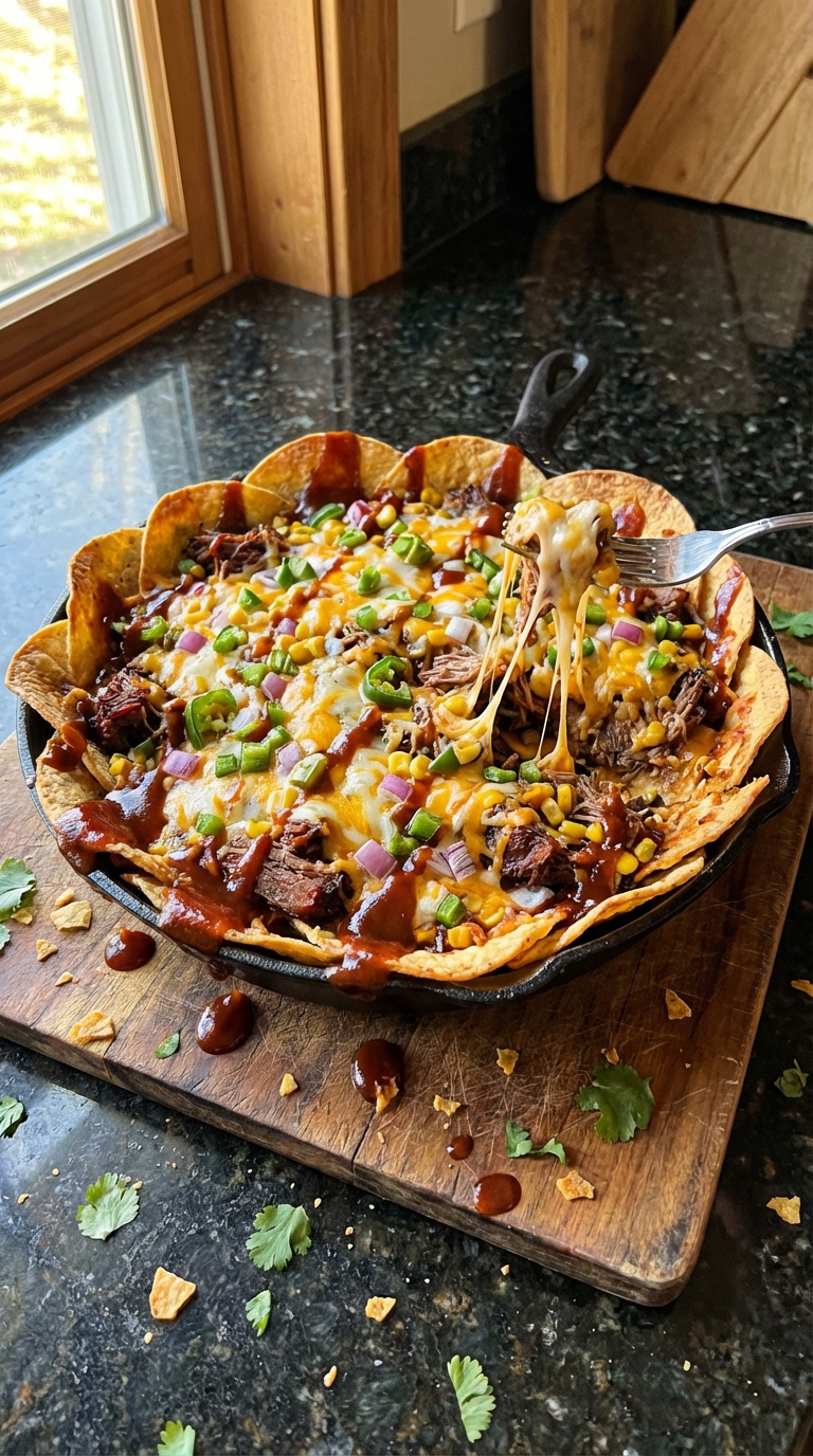 BBQ Brisket Nacho Pie