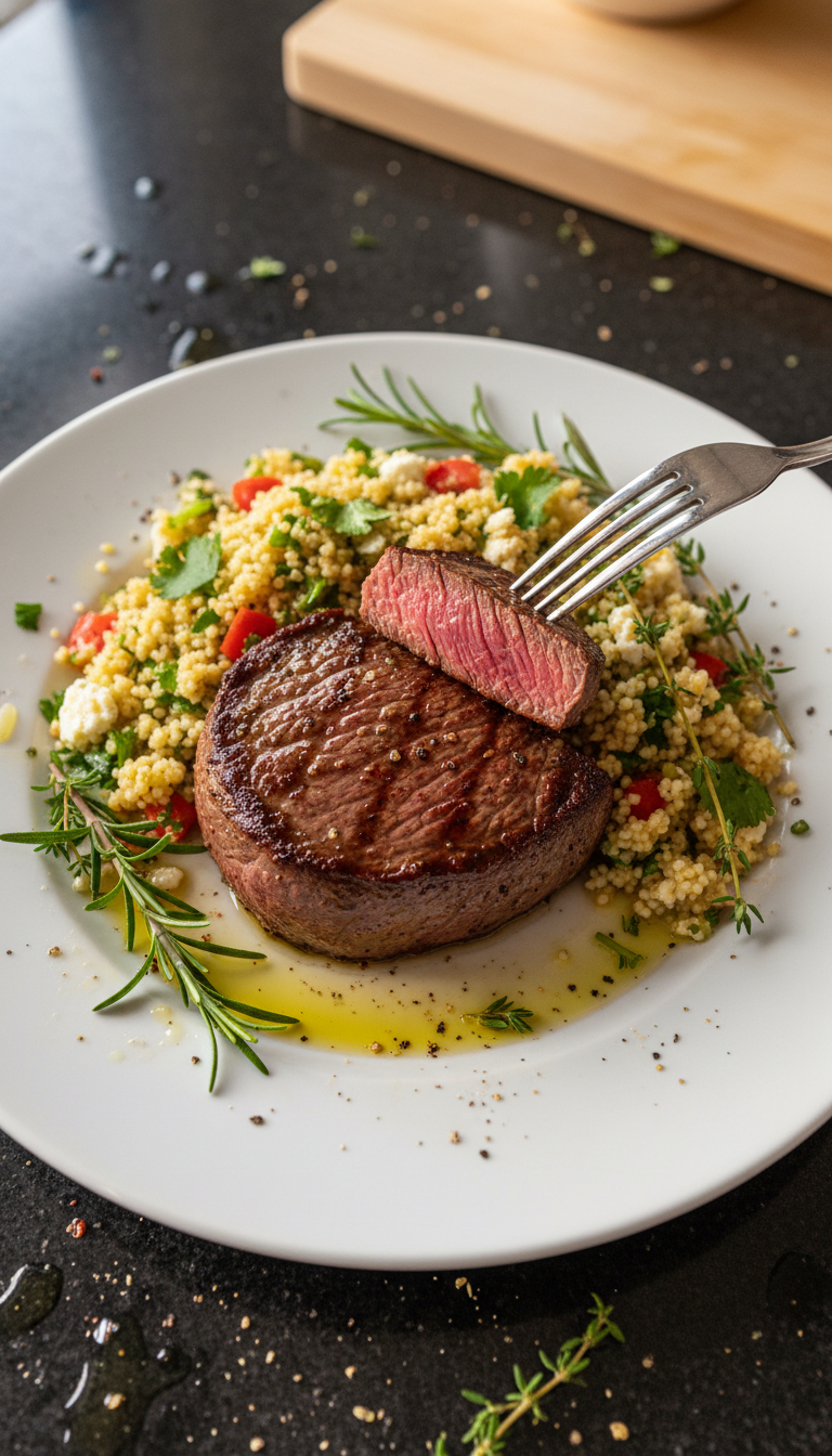 Filet Mignon mit Kräuter Couscous​