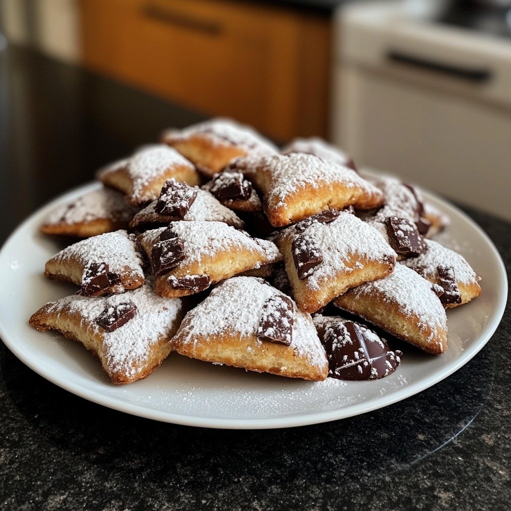 Schokomandeln mit Puderzucker