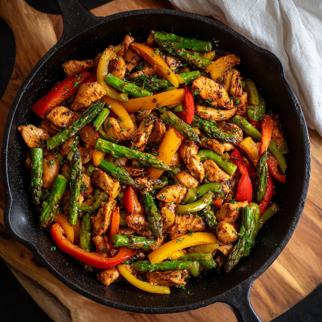 Herzhafte Frühlings-Putenpfanne