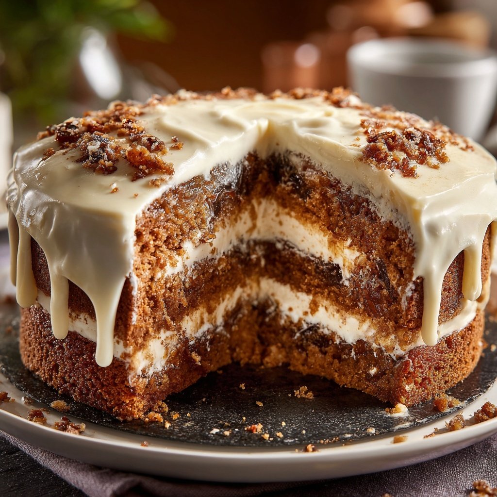 Lebkuchen Kirsch Torte mit Vanillecreme
