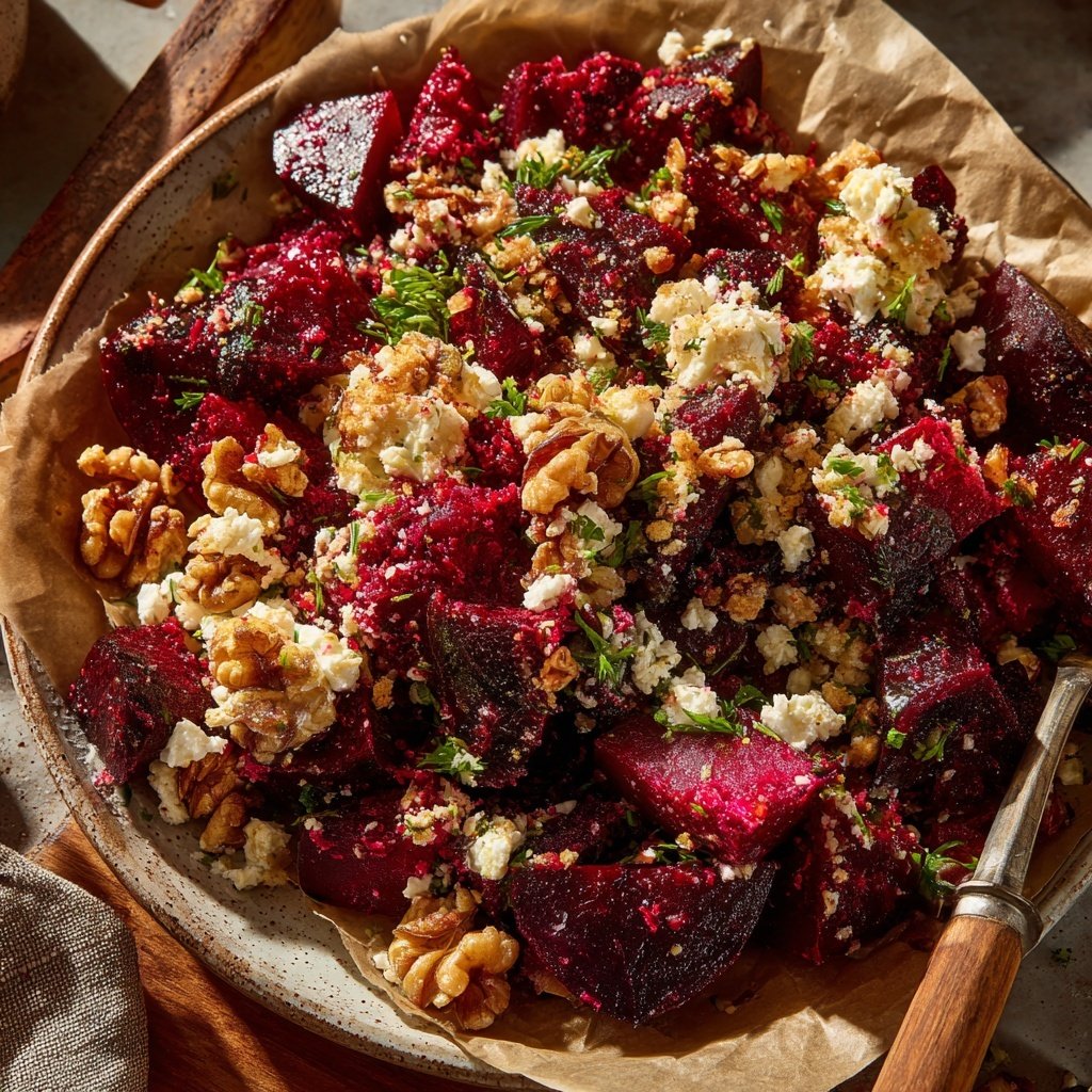 Gebackener Rote Bete Feta Salat
