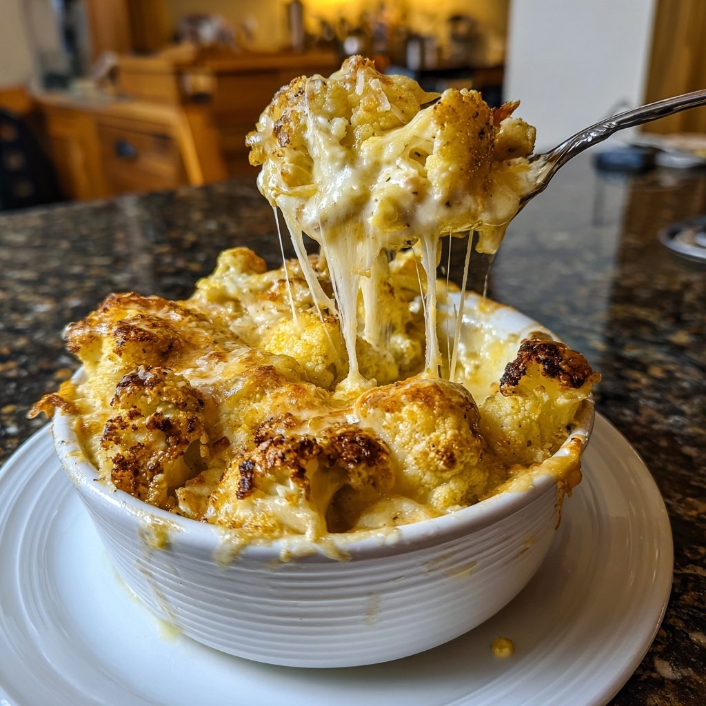 Käse Buffalo Blumenkohl Fondue