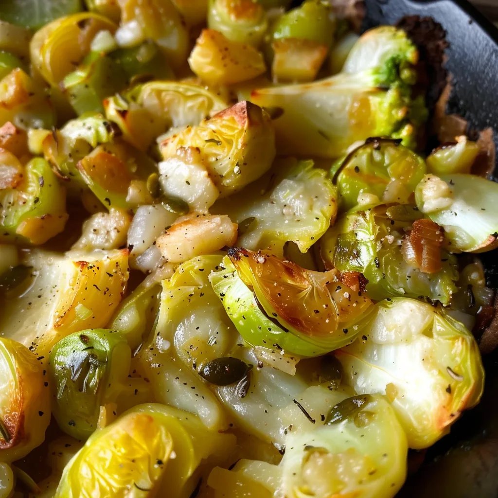 Herbstliches Rosenkohl Kartoffel Blech