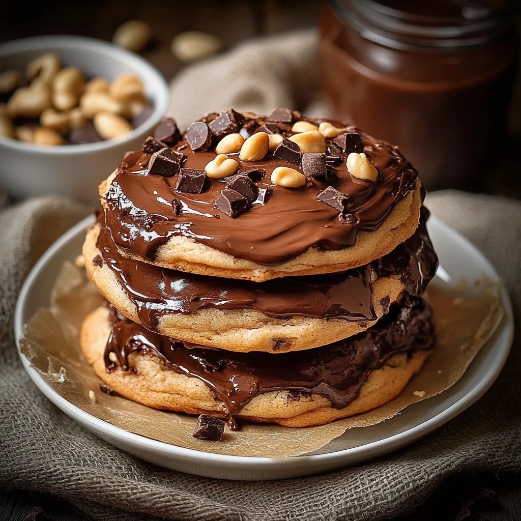 Nutella-gefüllte Schokoladenkekse