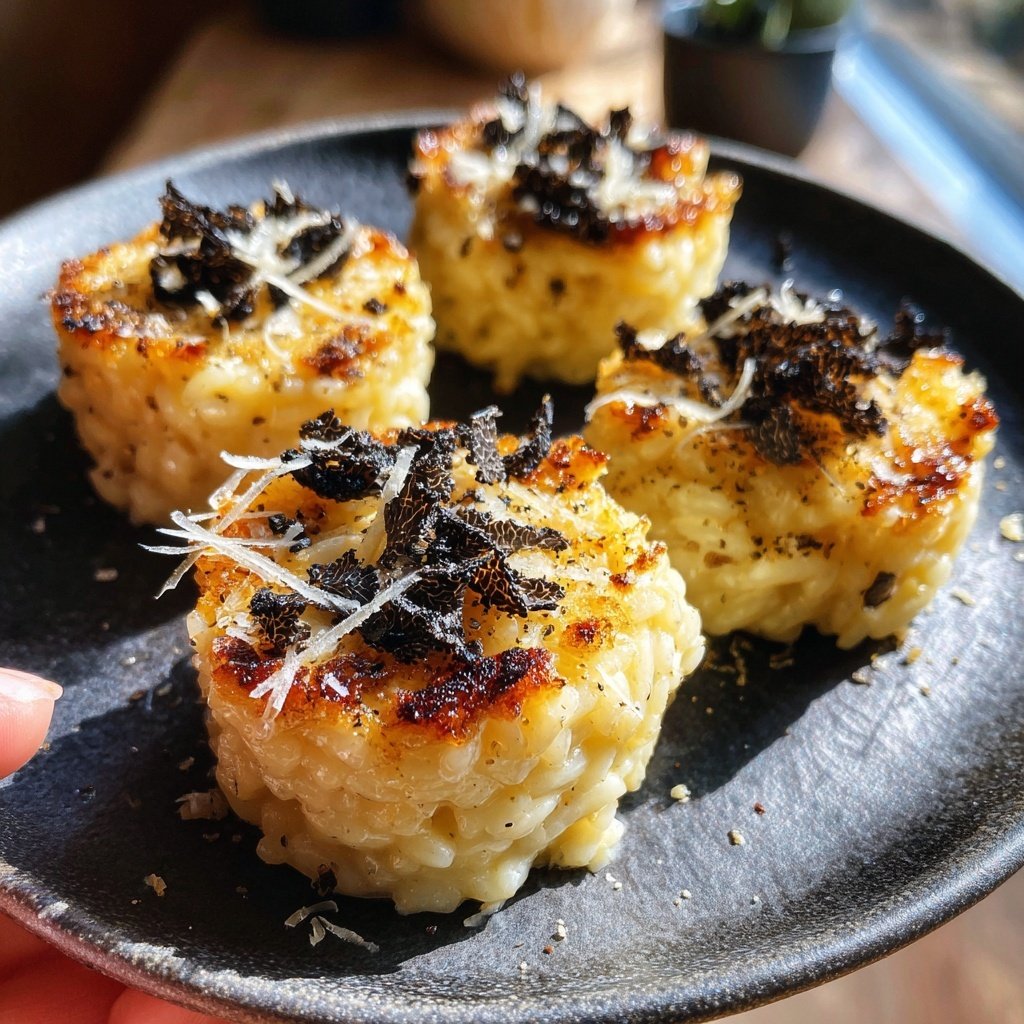 Herzhafte Trüffel Risotto Häppchen