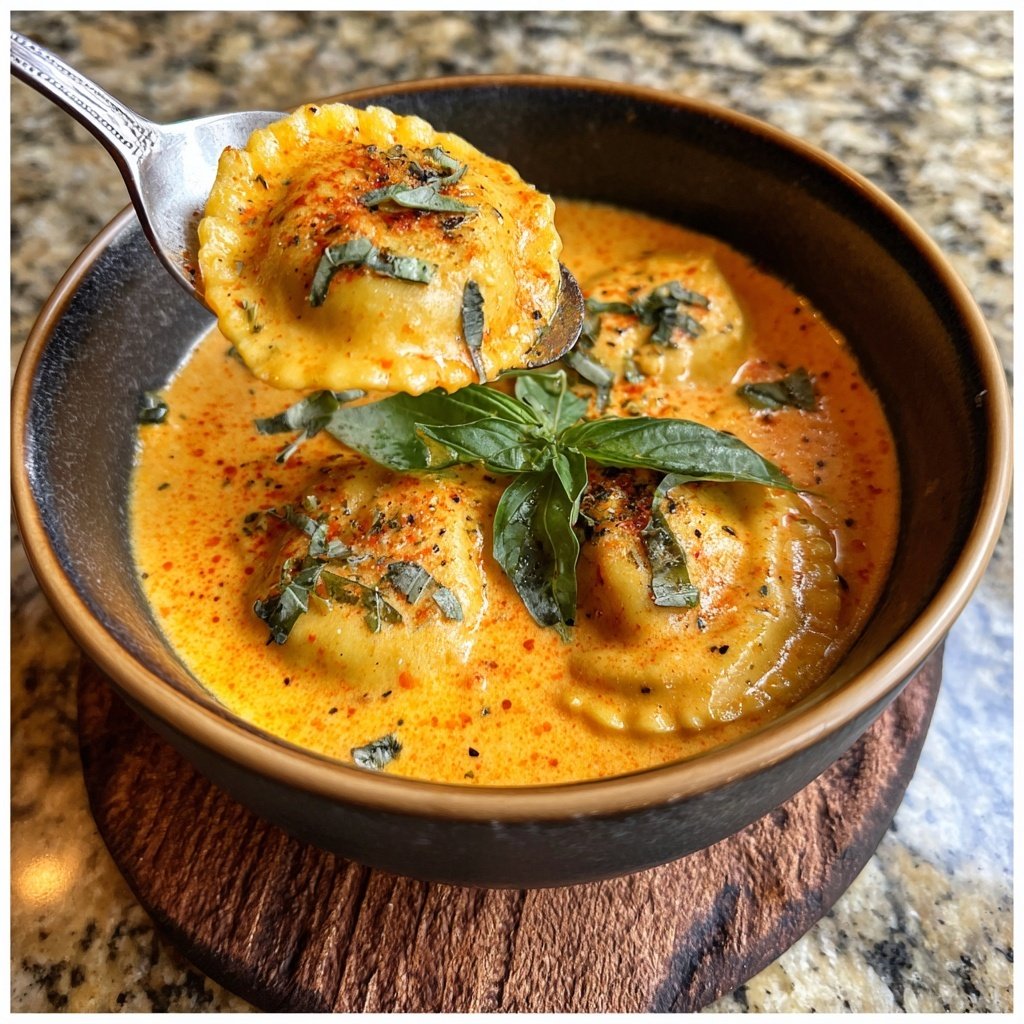 Ravioli Suppe Cremige Tomatenbasis