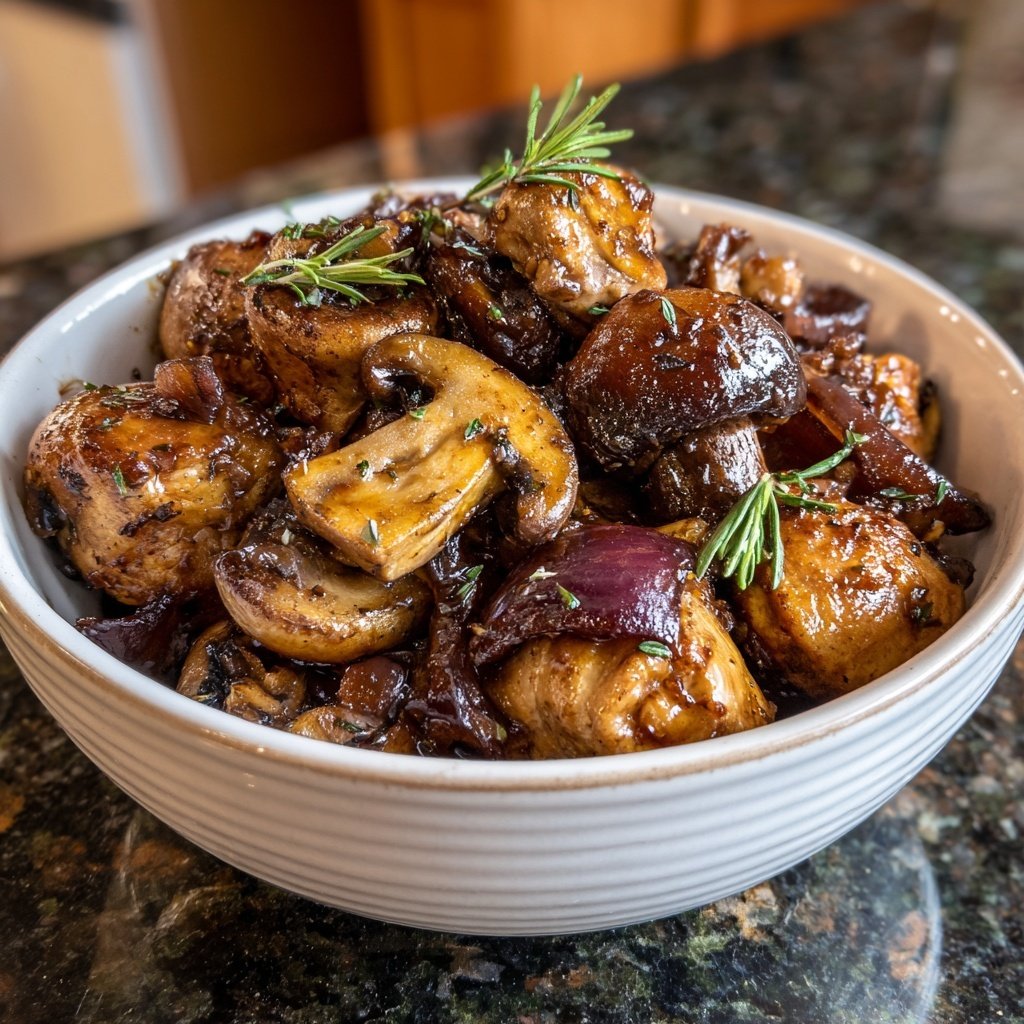 Balsamico-Thymian-Pilz-Hähnchen