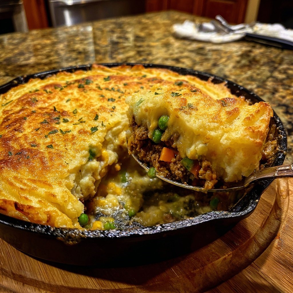 Saftiger Lamm- und Minze-Shepherd's Pie