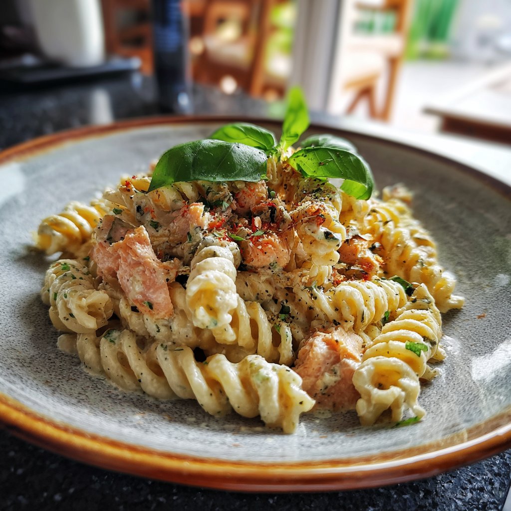 Schnelle Lachs-Pasta