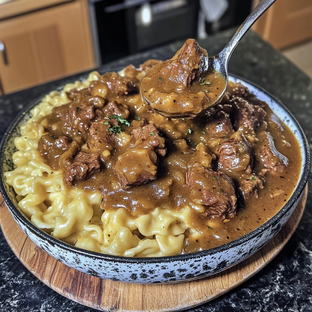 Rindergulasch mit Spätzle