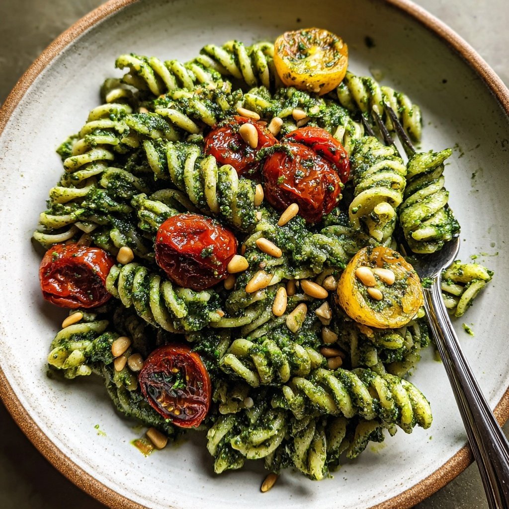 Veganer Pesto Pasta Salat